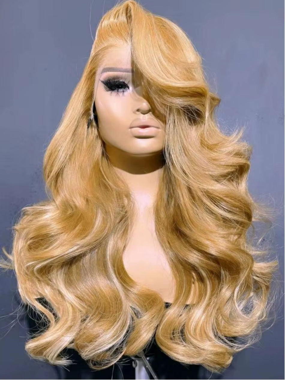 27 Honey Blonde Wig Human Hair 13X6 Hd Lace Frontal Wig 250 Density Body Wave Lace Front Wig 13X4 Honey Blonde Human Hair Wigs
