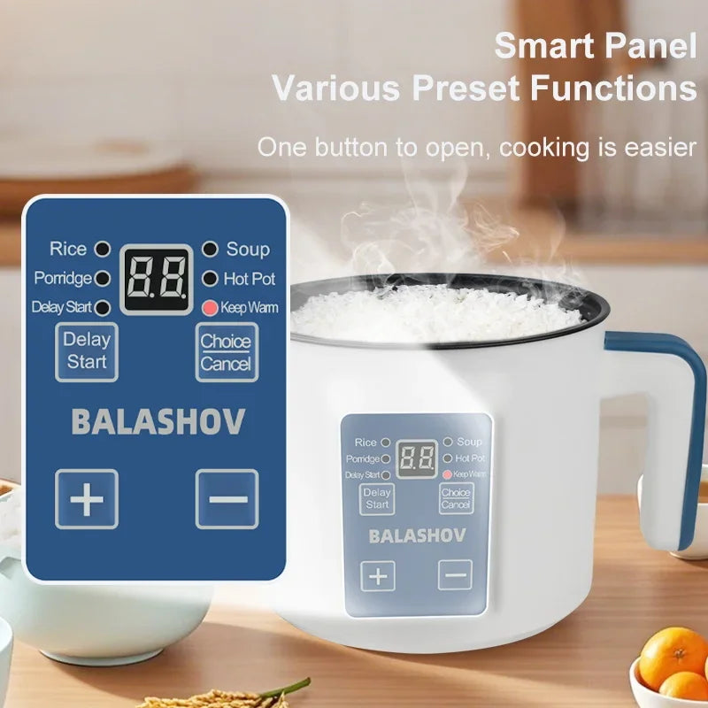 1.7L Electric Rice Cooker Single Double Layer 220V Multi Cooker Non-Stick Smart Mechanical Multicooker Steamed Rice Pot for Home