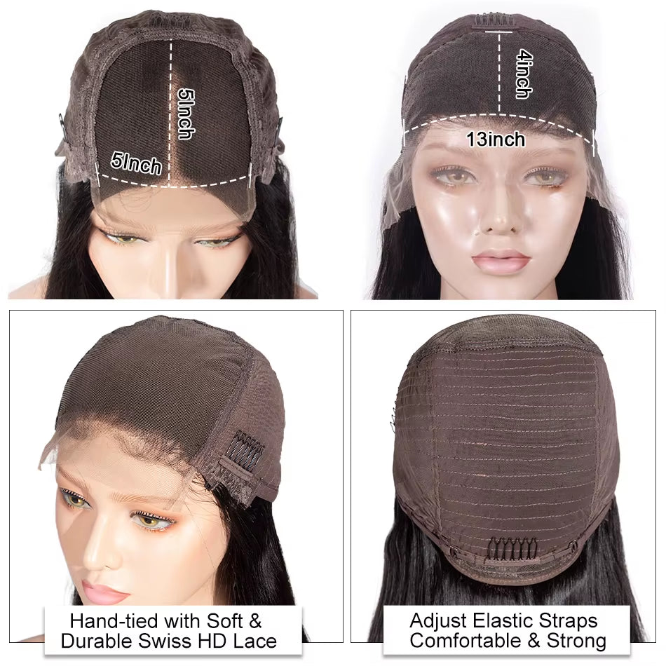 Glueless Highlight Wig Human Hair Body Wave HD Transparent Ombre Colored Human Hair Wigs 4 27 Honey Blonde Lace Front Wig