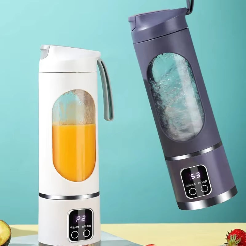 450Ml Portable Electric Juicer USB Charging Mini Juicer Fruit Mixer Electric Handheld Juicer for Home Shakes and Smoothies Mixer