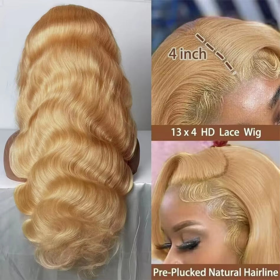 27 Honey Blonde Wig Human Hair 13X6 Hd Lace Frontal Wig 250 Density Body Wave Lace Front Wig 13X4 Honey Blonde Human Hair Wigs