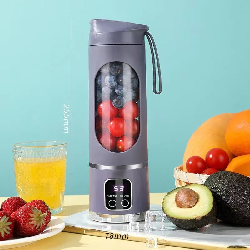 450Ml Portable Electric Juicer USB Charging Mini Juicer Fruit Mixer Electric Handheld Juicer for Home Shakes and Smoothies Mixer