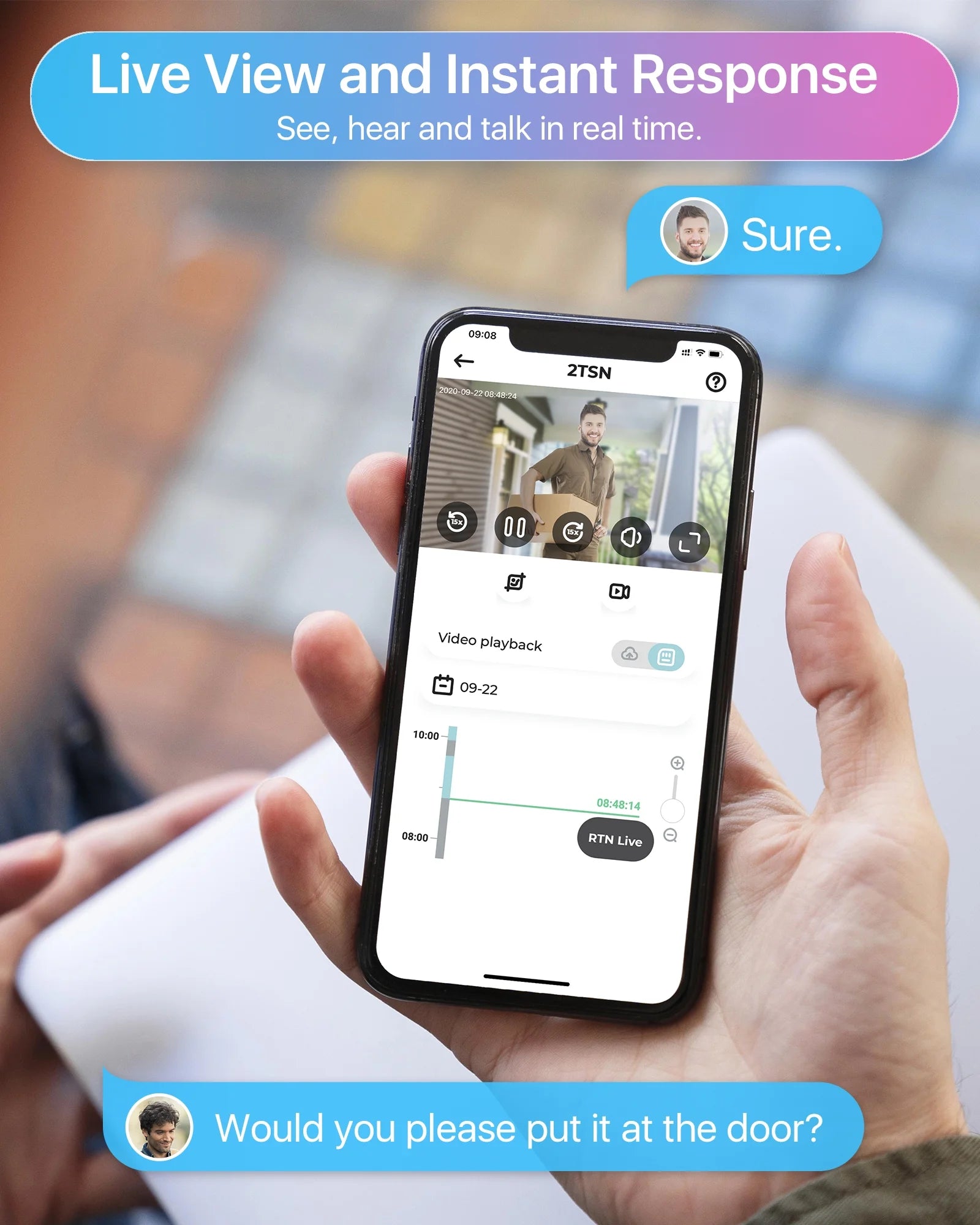 Security Camera Wifi,  3MP PTZ Wifi Security Camera with Audio, 360° View, Spotlight & Siren, Color Night Vision, Outdoor Security Camera