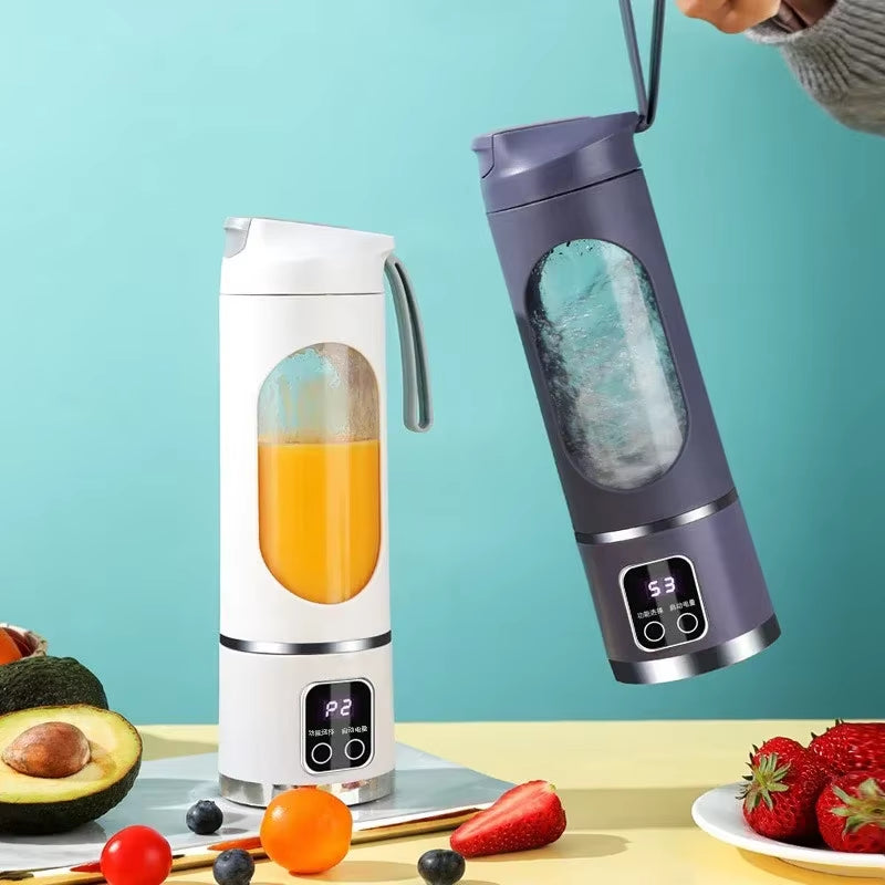 450Ml Portable Electric Juicer USB Charging Mini Juicer Fruit Mixer Electric Handheld Juicer for Home Shakes and Smoothies Mixer