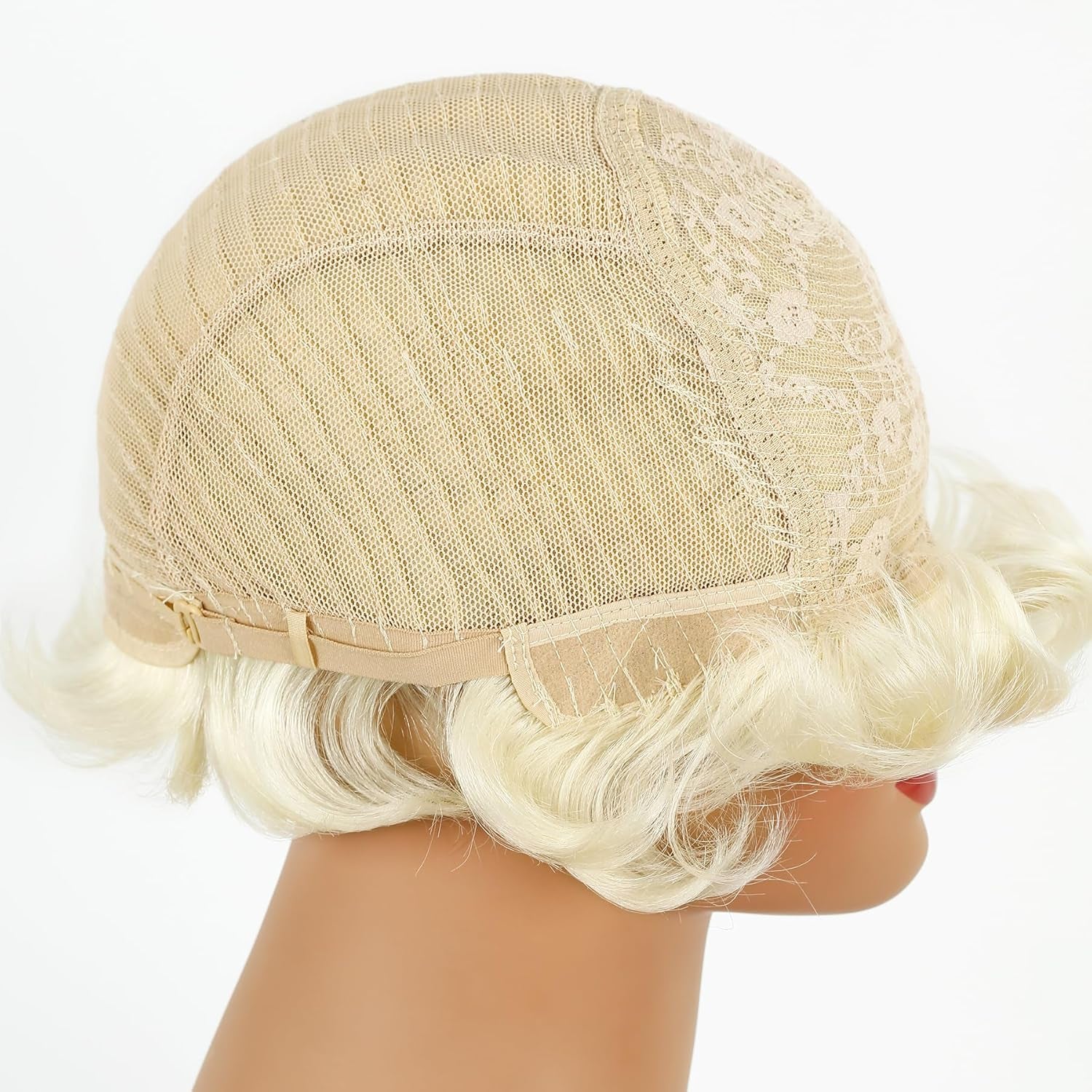 Human Hair Pixie Cut Wigs for Black Women with Bangs Human Hair Wigs for Black Women with Natural Color Glueless Wigs Human Hair Layered Short Bob Wig Human Hair (Blonde)