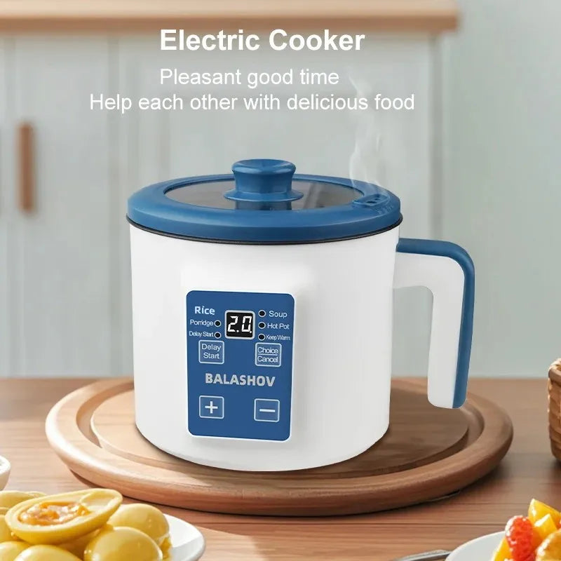 1.7L Electric Rice Cooker Single Double Layer 220V Multi Cooker Non-Stick Smart Mechanical Multicooker Steamed Rice Pot for Home