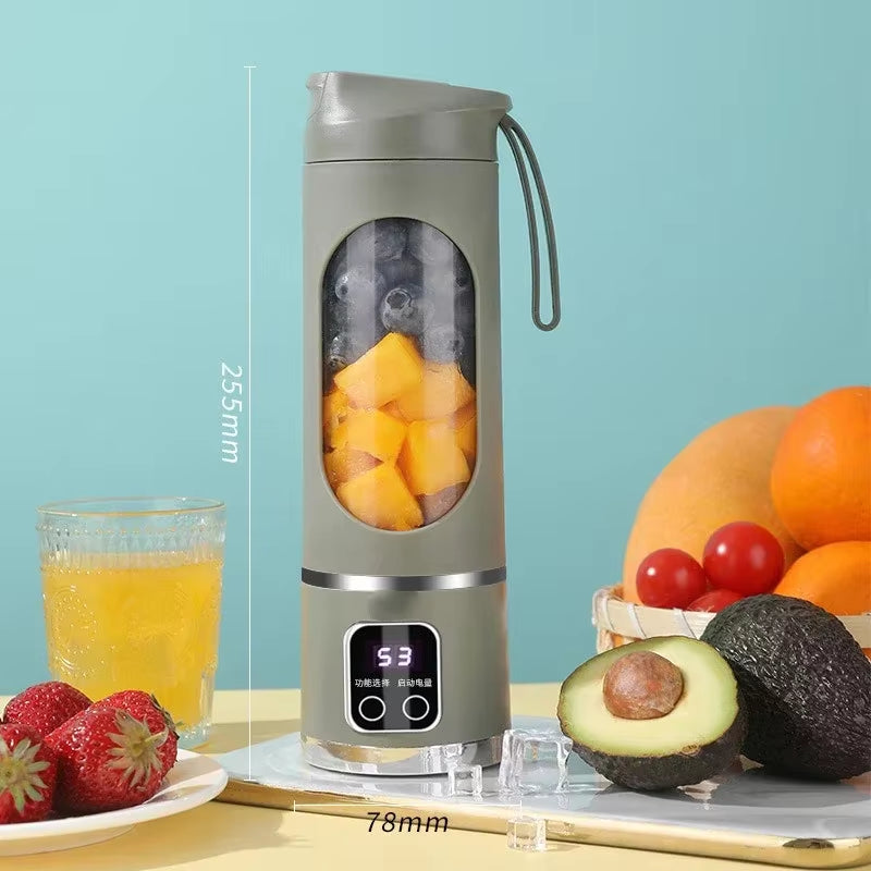 450Ml Portable Electric Juicer USB Charging Mini Juicer Fruit Mixer Electric Handheld Juicer for Home Shakes and Smoothies Mixer