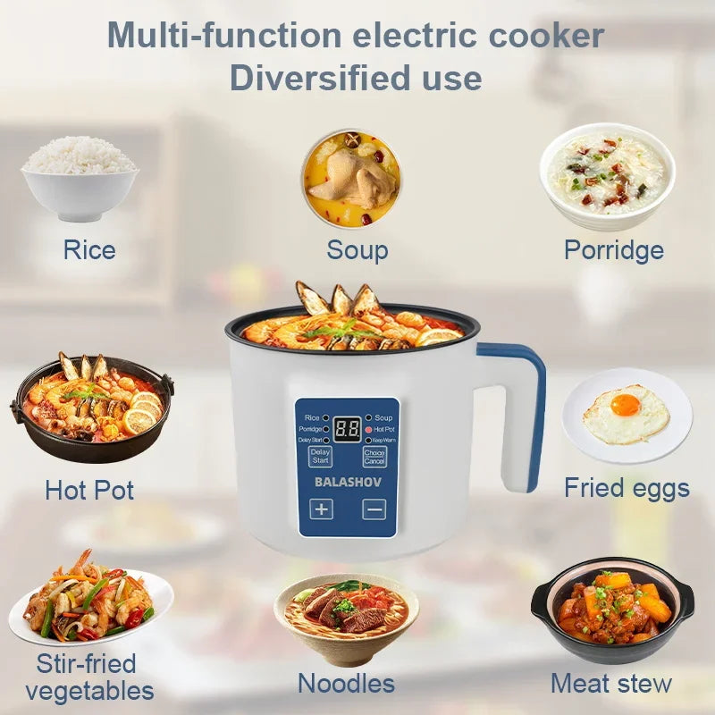 1.7L Electric Rice Cooker Single Double Layer 220V Multi Cooker Non-Stick Smart Mechanical Multicooker Steamed Rice Pot for Home