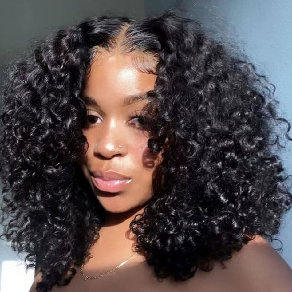 250Density Loose Water Wave Wet and Wavy HD Lace Frontal Brazilian Human Raw Hair Tissage Wig Curly Bob Glueless Cheveux Humain